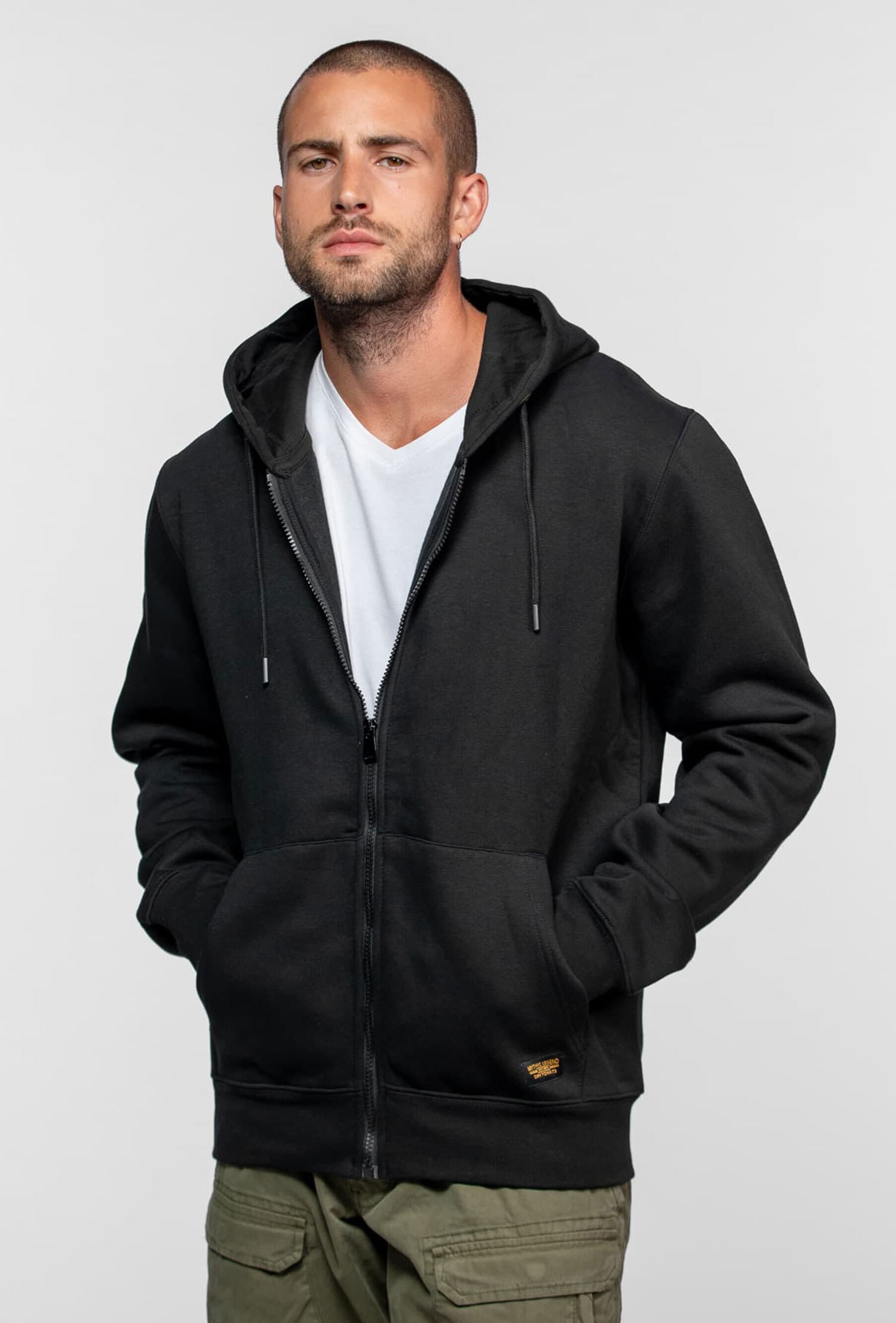 Sweat à capuche homme noir Daytona