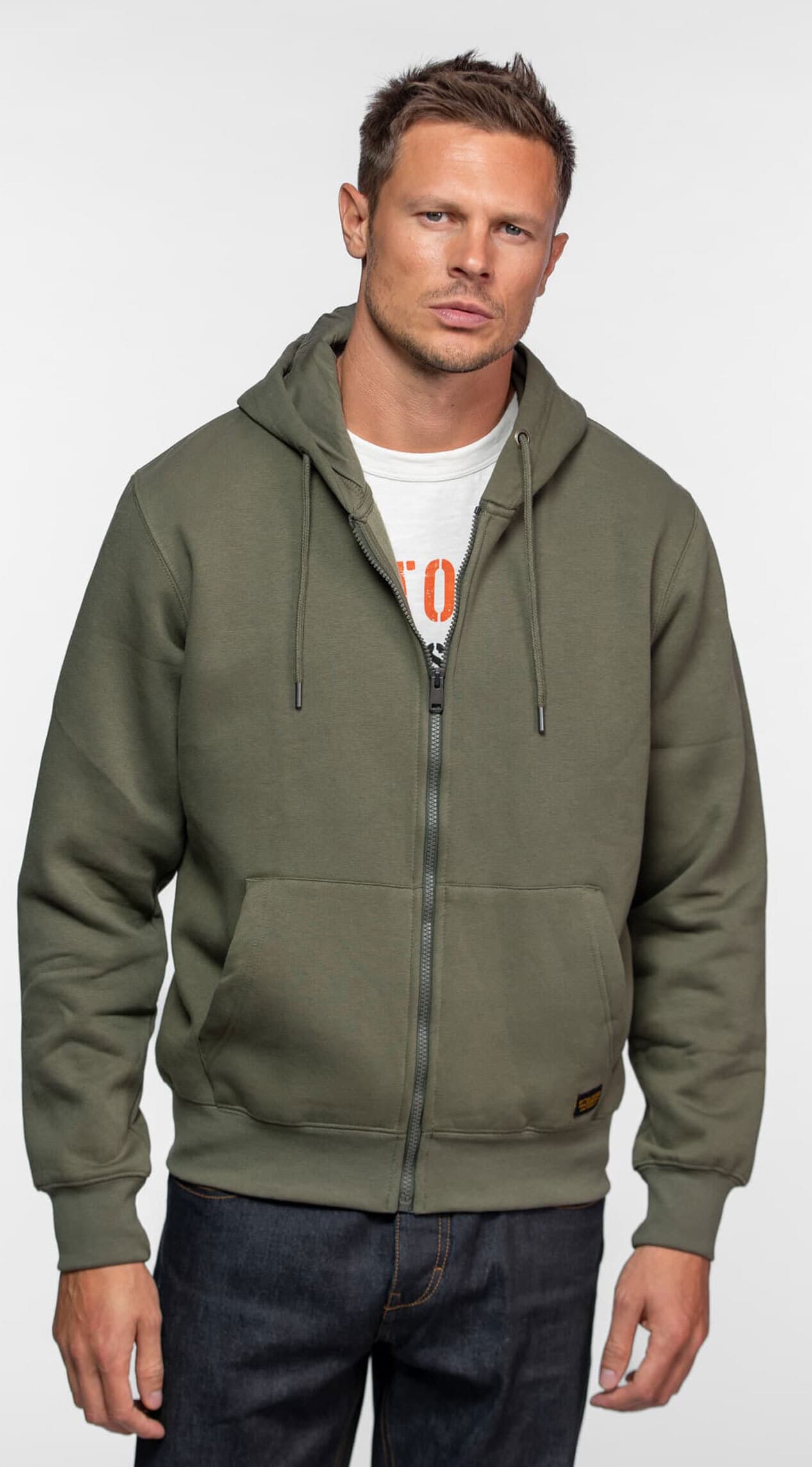 Sweat à capuche homme kaki Daytona