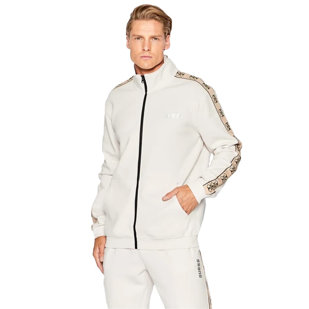 Gilet Guess Glissiere integral Homme Blanc