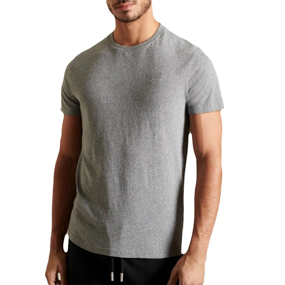T shirt Superdry Logo vintage brode Homme Gris