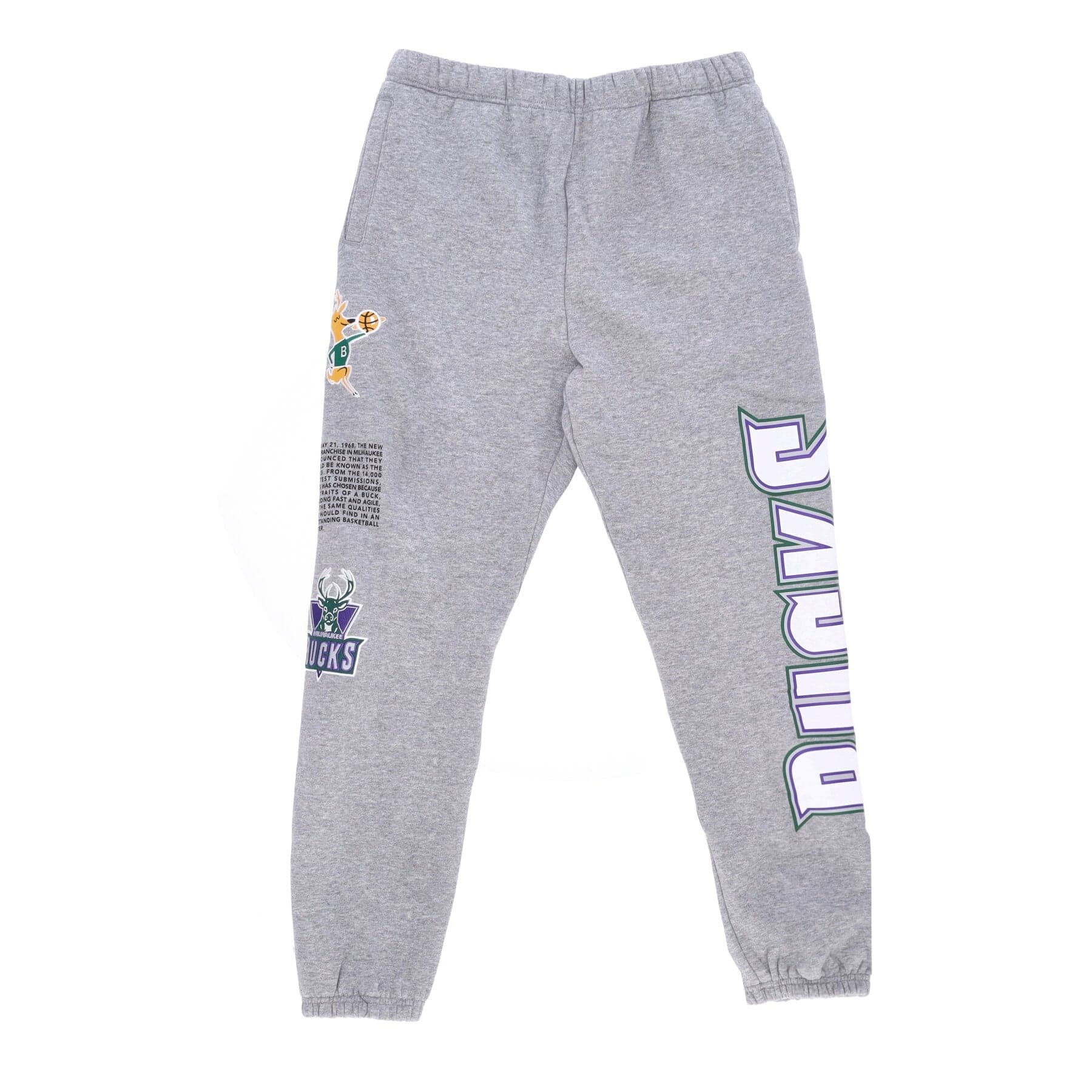 L'equipe masculine Nba Origins Fleece Pant Hardwood Classics Milbuc Grey Heather