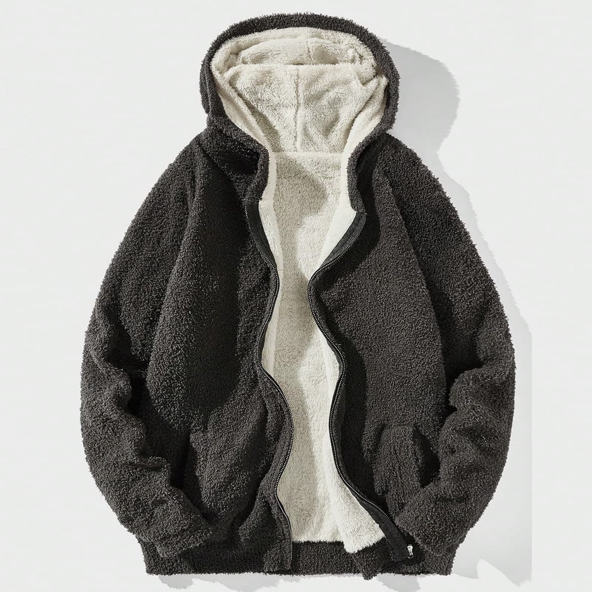 Cardigan À Capuche Épaissi Pour Hommes Et Chaud