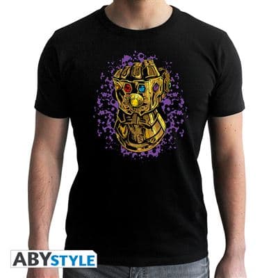 MARVEL - Tshirt ""Gant d'infinité"" homme black S