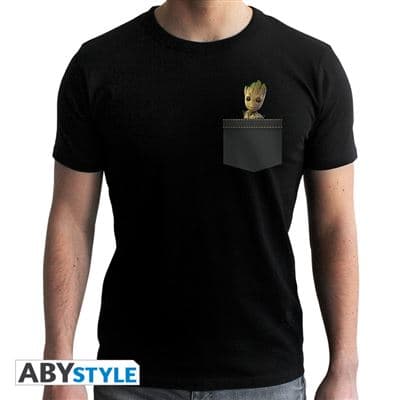 MARVEL - Tshirt ""Pocket Groot"" homme black XS