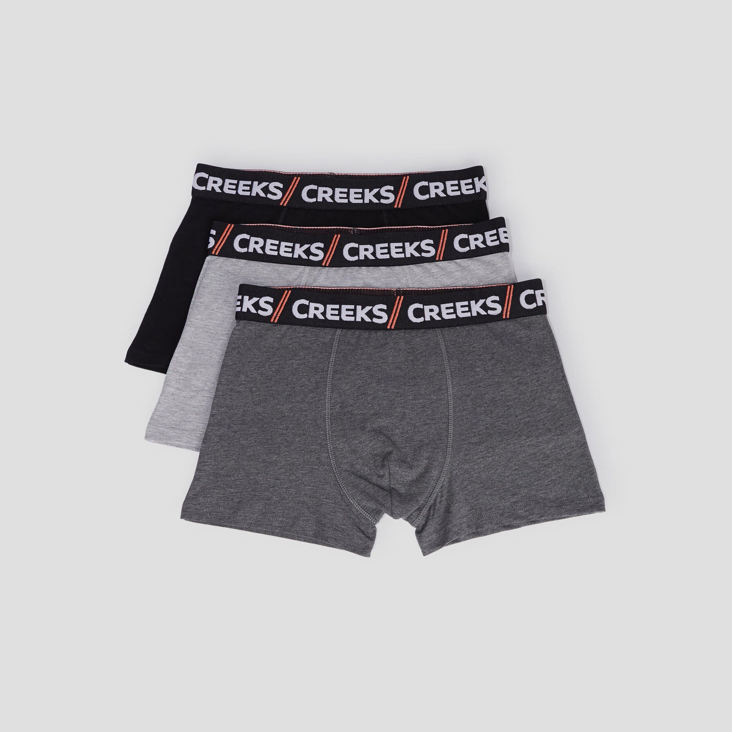 Lot 3 boxers coton Creeks noir homme