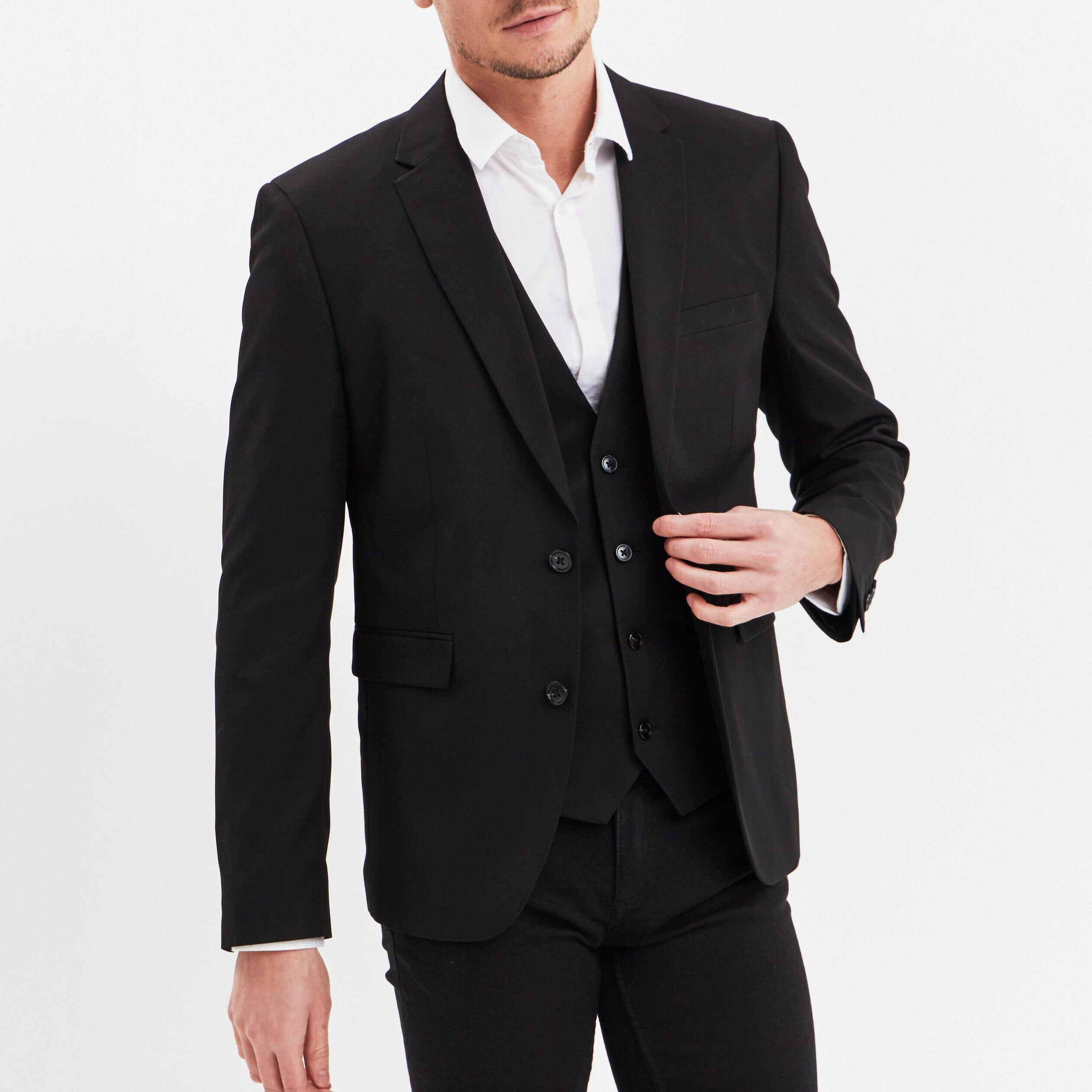 Veste de costume droite noir homme