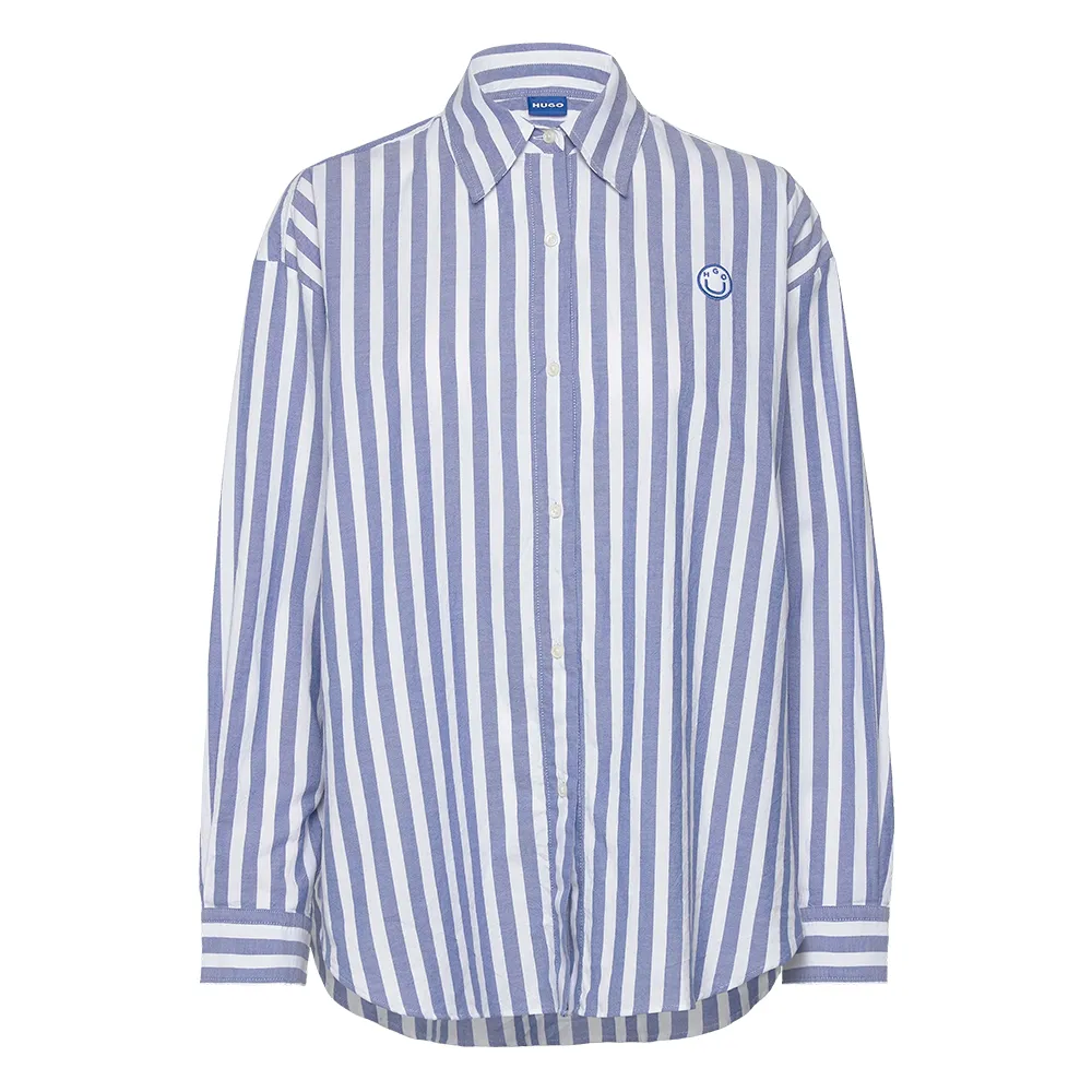 Chemise Hugo Smiley line Femme Bleu